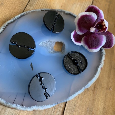 Пуговицы металлические чёрные матовые