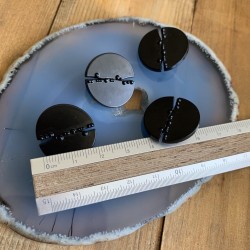 Пуговицы металлические чёрные матовые