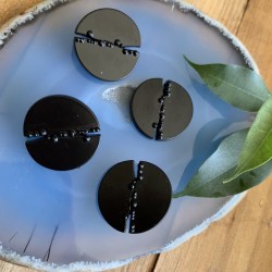 Пуговицы металлические чёрные матовые