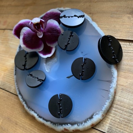 Пуговицы металлические чёрные матовые