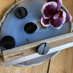 Пуговицы металлические чёрные матовые