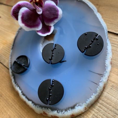 Пуговицы металлические чёрные матовые