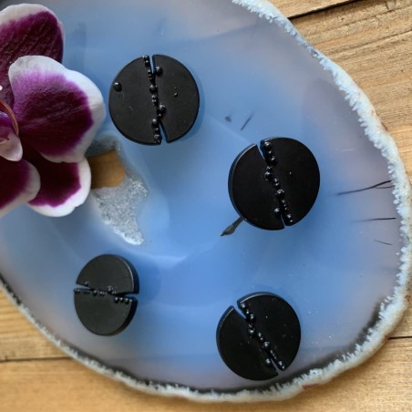 Пуговицы металлические чёрные матовые