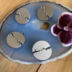 Пуговицы металлические серебристые матовые