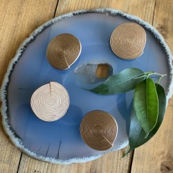 Пуговицы металлические золотистые матовые