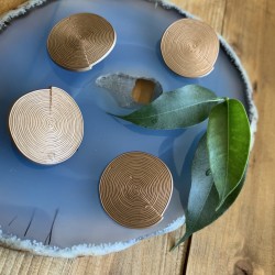 Пуговицы металлические золотистые матовые