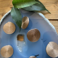 Пуговицы металлические золотистые матовые