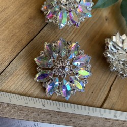 Пуговицы с крупными стразами хамелеон