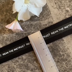 Лента декоративная репсовая плотная с принтом, ширина 2.5 см