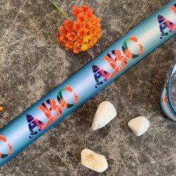 Лента репсовая декоративная с ярким принтом, ширина 2.5 см