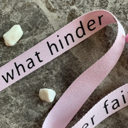 Лента киперная мягкая светло-розовая с принтом,