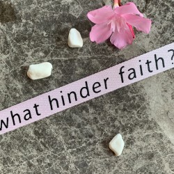 Лента киперная мягкая светло-розовая с принтом,