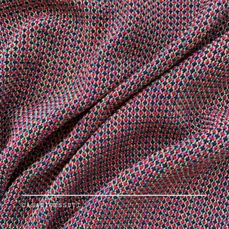 Твид рыхлого плетения из ярких нитей