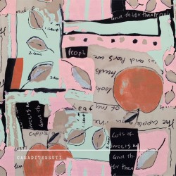 Ткань креп с растительным принтом