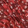 Шифон красный с принтом звезды