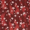 Шифон красный с принтом звезды