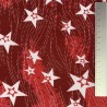 Шифон красный с принтом звезды