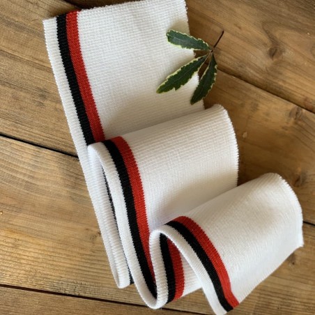 Воротничок поло трикотажный с полосками