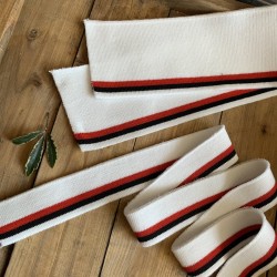 Воротничок поло трикотажный с полосками