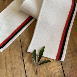 Воротничок поло трикотажный с полосками