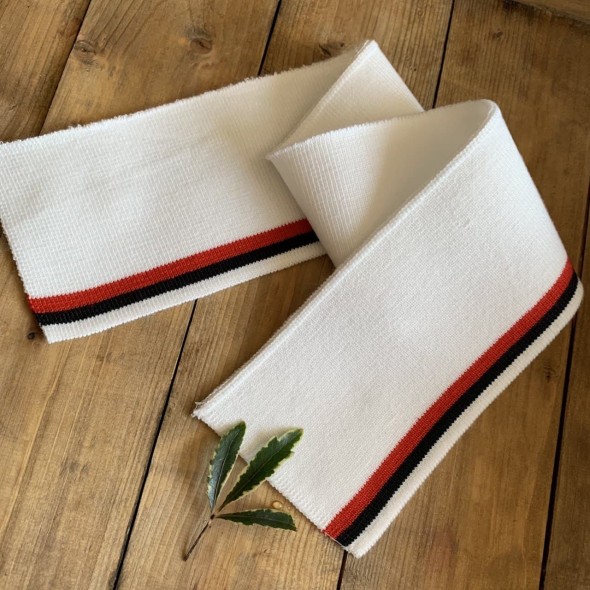 Воротничок поло трикотажный с полосками