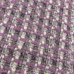Твид лавандовый, с вплетением молочных и чёрных нитей