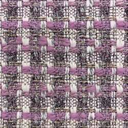 Твид лавандовый, с вплетением молочных и чёрных нитей