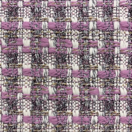 Твид лавандовый, с вплетением молочных и чёрных нитей