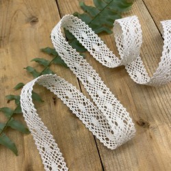 Кружево хлопковое ажурное молочное 15 мм