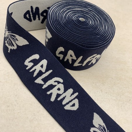 Резинка эластичная для пояса темно-синяя, 4 см