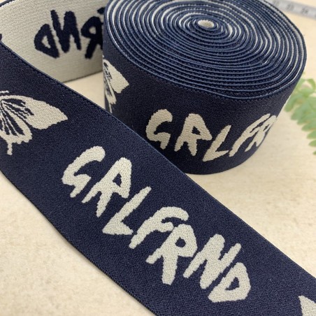 Резинка эластичная для пояса темно-синяя, 4 см