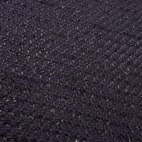 Твид однотонный классический фиолетовый с блестящей нитью в тон