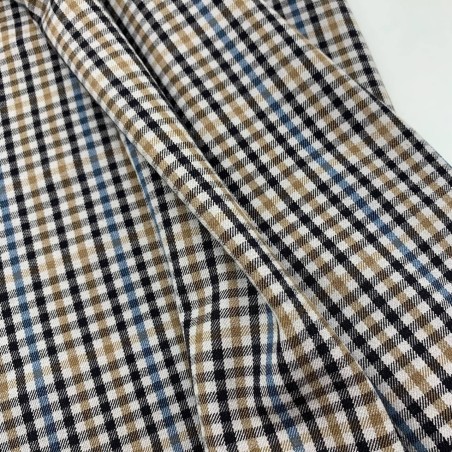 Ткань костюмная в мелкую клетку с эластаном