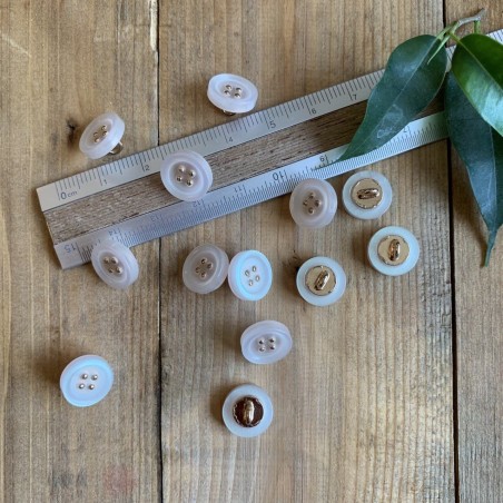 Пуговицы рубашечные с перламутровым эффектом, 11.5 мм