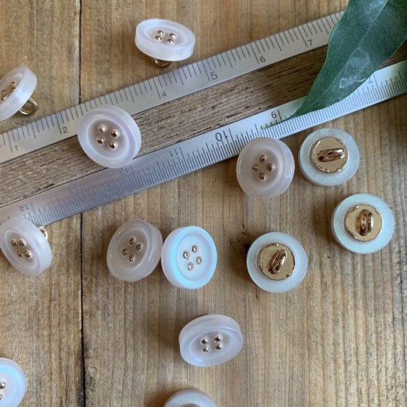 Пуговицы рубашечные с перламутровым эффектом, 11.5 мм