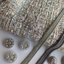 Твид меланжевый в пастельных тонах с мелкими пайетками