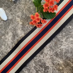 Тесьма репсовая полосатая, 3.8 см, для отделки одежды