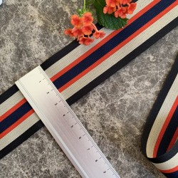 Тесьма репсовая полосатая, 3.8 см, для отделки одежды