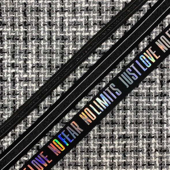 Ткань твид серый в клетку с белыми и чёрными нитями