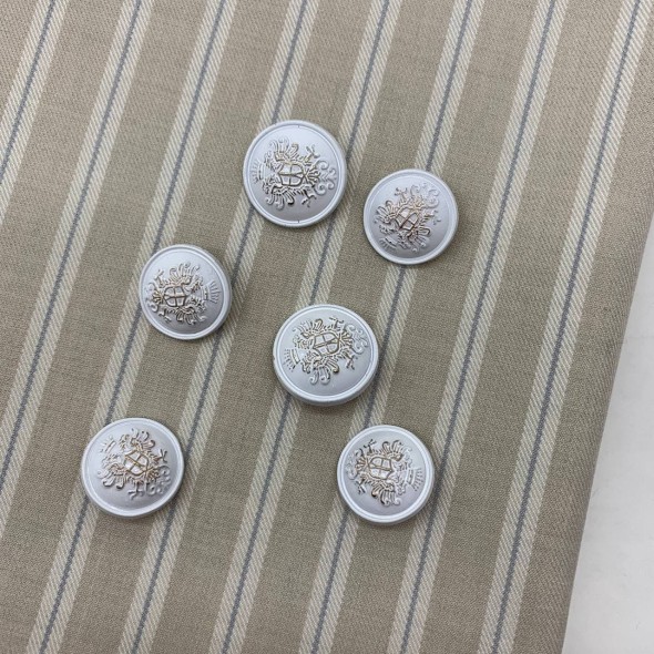 Ткань костюмная светло-бежевая в полоску