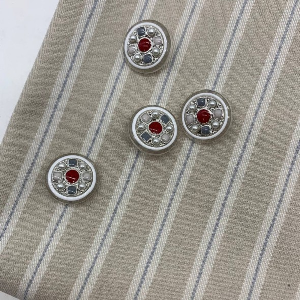 Ткань костюмная светло-бежевая в полоску