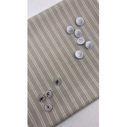 Ткань костюмная светло-бежевая в полоску