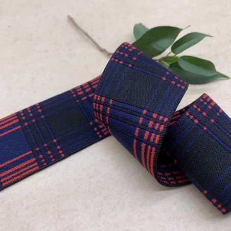 Резинка эластичная для пояса в клетку, 4 см