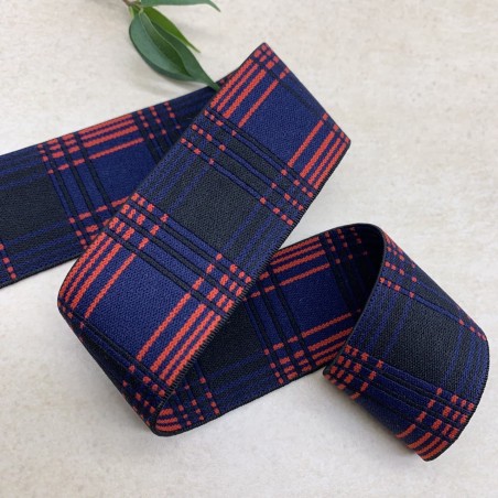Резинка эластичная для пояса в клетку, 4 см