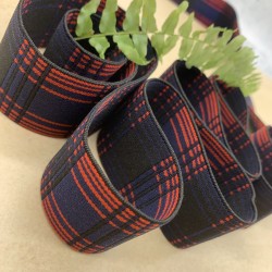 Резинка эластичная для пояса в клетку, 4 см