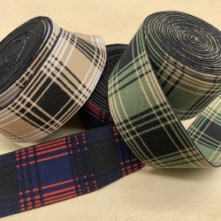 Резинка эластичная для пояса в клетку, 4 см