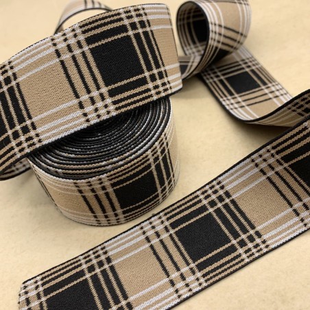 Резинка эластичная для пояса в клетку, 4 см