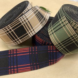 Резинка эластичная для пояса в клетку, 4 см