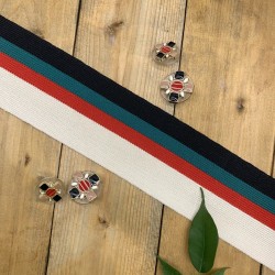 Лампасы трикотажные плотные вискозные матовые, без люрекса, полосатые, 5 см