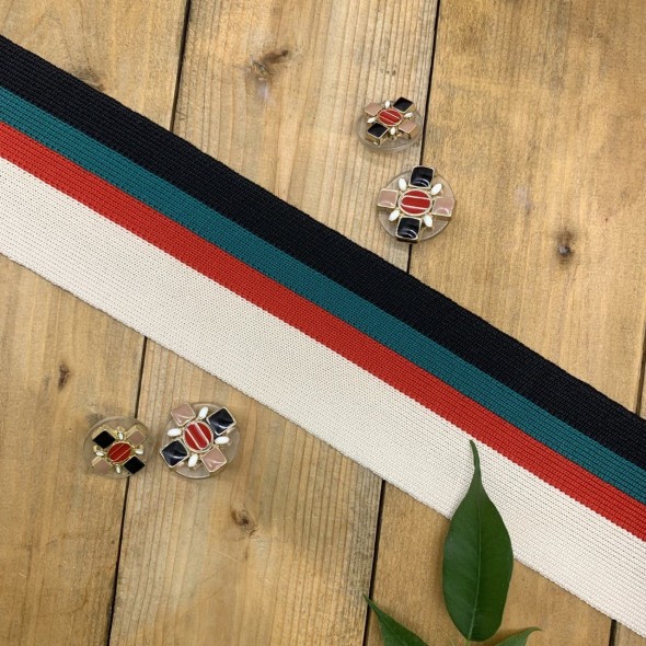 Лампасы трикотажные плотные вискозные матовые, без люрекса, полосатые, 5 см